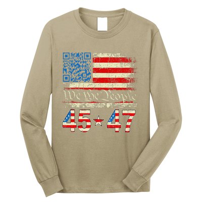 Funny Qr President Trump 4547 Trump Dancing Code Long Sleeve Shirt