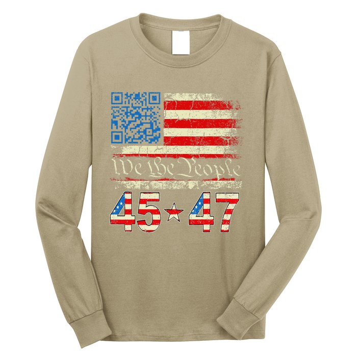 Funny Qr President Trump 4547 Trump Dancing Code Long Sleeve Shirt