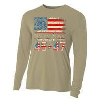 Funny Qr President Trump 4547 Trump Dancing Code Cooling Performance Long Sleeve Crew