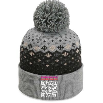 Funny Qr President Trump Dancing Scan And Dance The Baniff Cuffed Pom Beanie