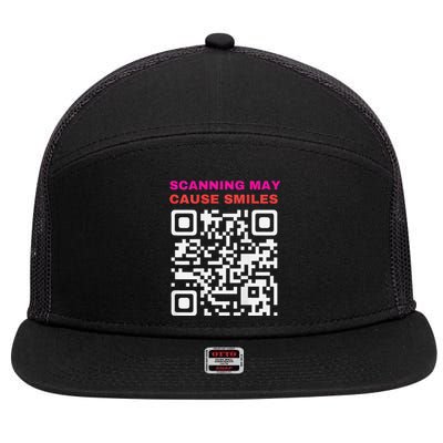 Funny Qr President Trump Dancing Scan And Dance 7 Panel Mesh Trucker Snapback Hat