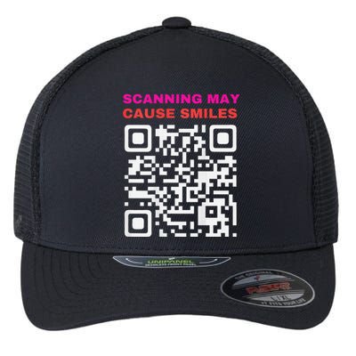 Funny Qr President Trump Dancing Scan And Dance Flexfit Unipanel Trucker Cap