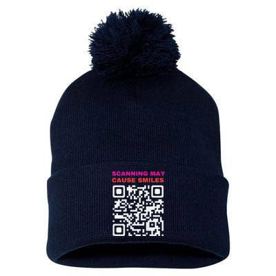 Funny Qr President Trump Dancing Scan And Dance Pom Pom 12in Knit Beanie