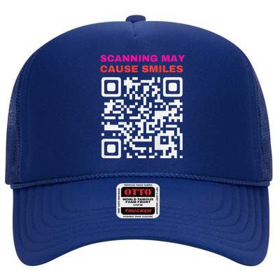 Funny Qr President Trump Dancing Scan And Dance High Crown Mesh Back Trucker Hat