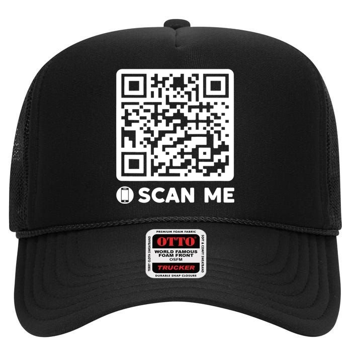 Funny Qr President Trump Dancing Code 45/47 High Crown Mesh Back Trucker Hat