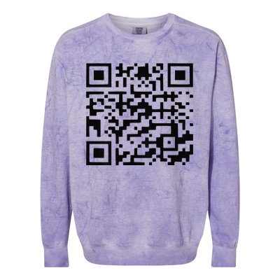 Funny Qr President Trump Dance Code Trump 4547 Colorblast Crewneck Sweatshirt