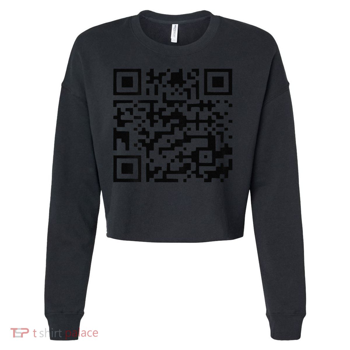 Funny Qr President Trump Dance Code Trump 4547 Cropped Pullover Crew