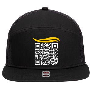 Funny Qr President Trump Dance Code 7 Panel Mesh Trucker Snapback Hat