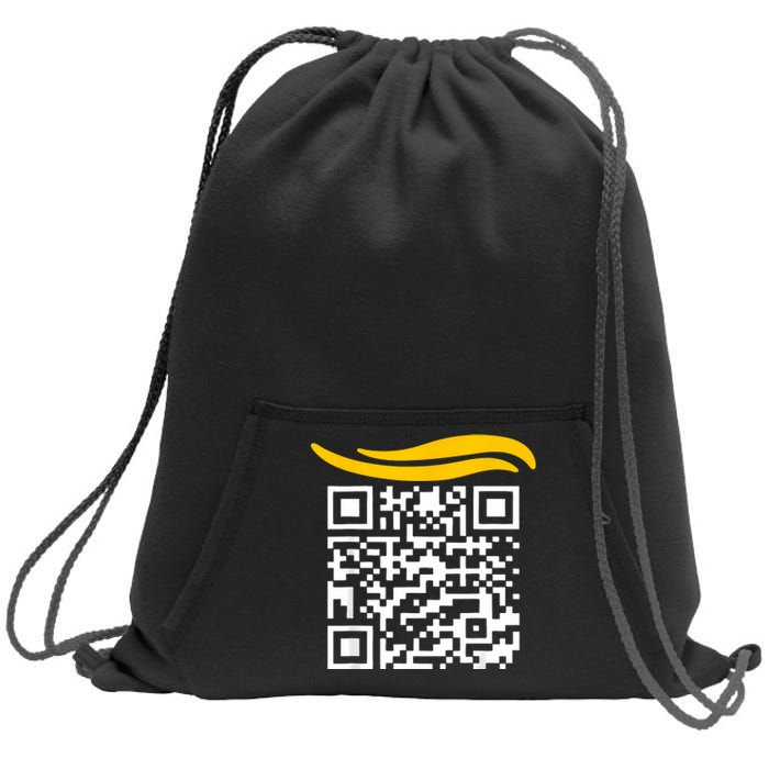 Funny Qr President Trump Dance Code Sweatshirt Cinch Pack Bag