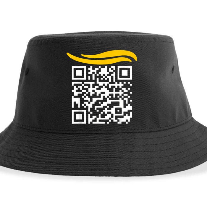 Funny Qr President Trump Dance Code Sustainable Bucket Hat