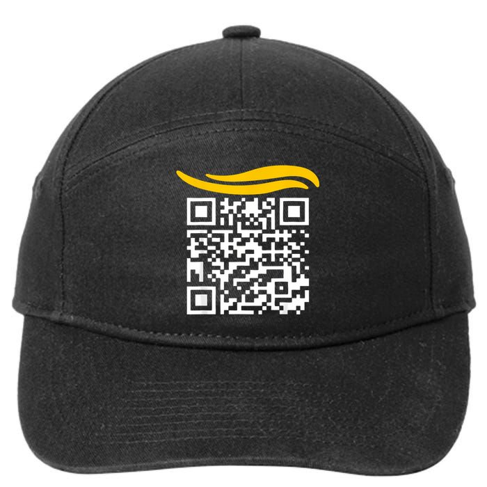 Funny Qr President Trump Dance Code 7-Panel Snapback Hat