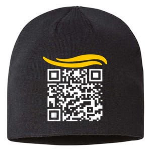 Funny Qr President Trump Dance Code Sustainable Beanie