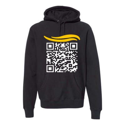 Funny Qr President Trump Dance Code Premium Hoodie