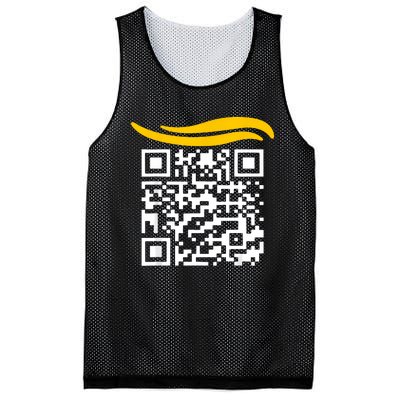 Funny Qr President Trump Dance Code Mesh Reversible Basketball Jersey Tank