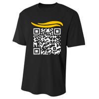 Funny Qr President Trump Dance Code Performance Sprint T-Shirt