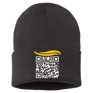 Funny Qr President Trump Dance Code Sustainable Knit Beanie