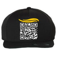 Funny Qr President Trump Dance Code Wool Snapback Cap