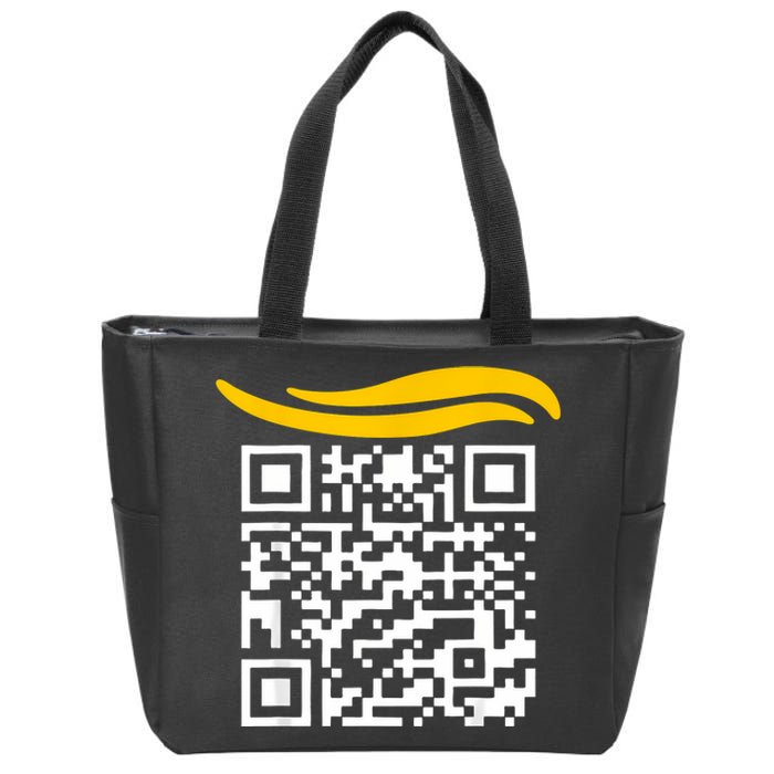 Funny Qr President Trump Dance Code Zip Tote Bag