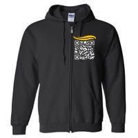 Funny Qr President Trump Dance Code Full Zip Hoodie