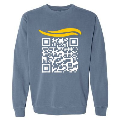 Funny Qr President Trump Dance Code Garment-Dyed Sweatshirt