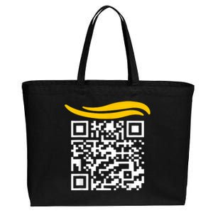 Funny Qr President Trump Dance Code Cotton Canvas Jumbo Tote