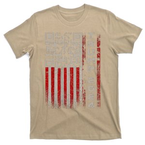 Funny Qr President Trump Dance Code Usa Flag T-Shirt