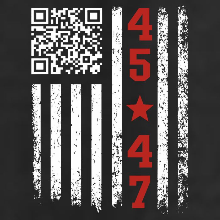 Funny Qr President Trump Dance Code 7 Panel Mesh Trucker Snapback Hat
