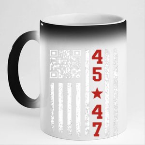 Funny Qr President Trump Dance Code 11oz Black Color Changing Mug