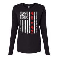 Funny Qr President Trump Dance Code Womens Cotton Relaxed Long Sleeve T-Shirt