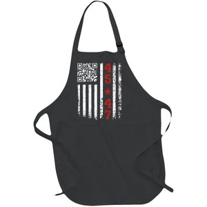 Funny Qr President Trump Dance Code Full-Length Apron With Pockets