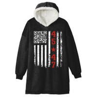 Funny Qr President Trump Dance Code Hooded Wearable Blanket