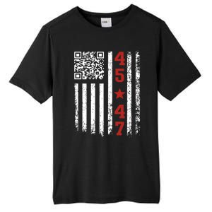 Funny Qr President Trump Dance Code Tall Fusion ChromaSoft Performance T-Shirt