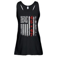 Funny Qr President Trump Dance Code Ladies Essential Flowy Tank