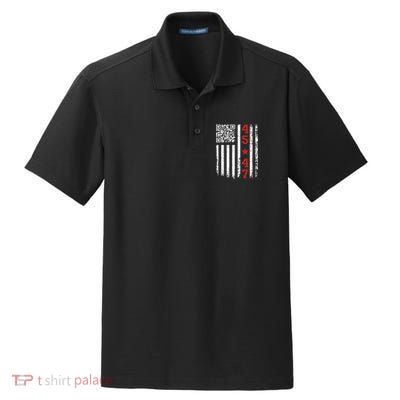 Funny Qr President Trump Dance Code Dry Zone Grid Polo