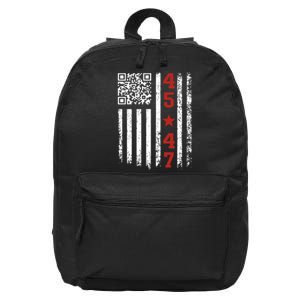 Funny Qr President Trump Dance Code 16 in Basic Backpack