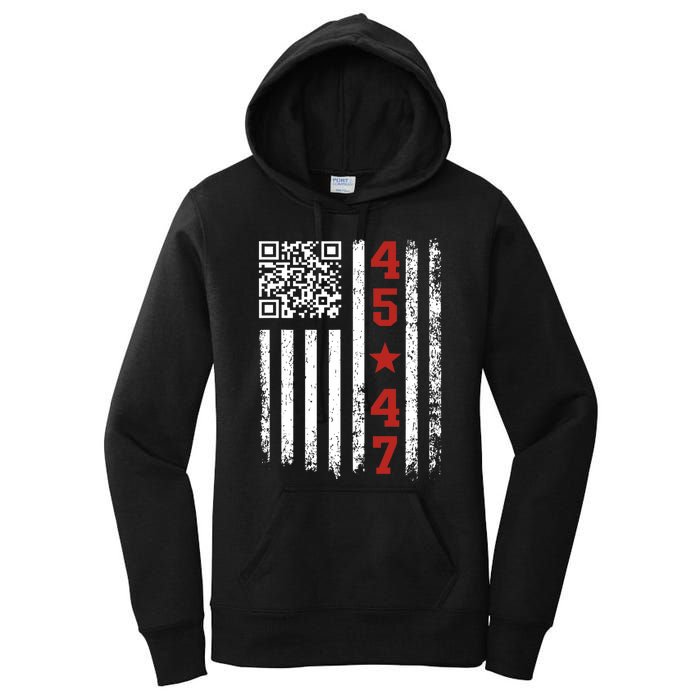 Funny Qr President Trump Dance Code Women's Pullover Hoodie