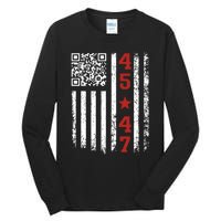 Funny Qr President Trump Dance Code Tall Long Sleeve T-Shirt