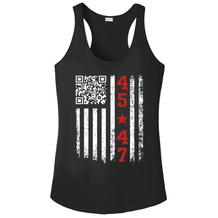 Funny Qr President Trump Dance Code Ladies PosiCharge Competitor Racerback Tank