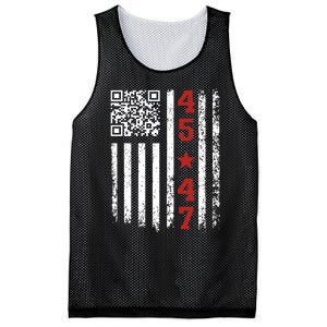 Funny Qr President Trump Dance Code Mesh Reversible Basketball Jersey Tank