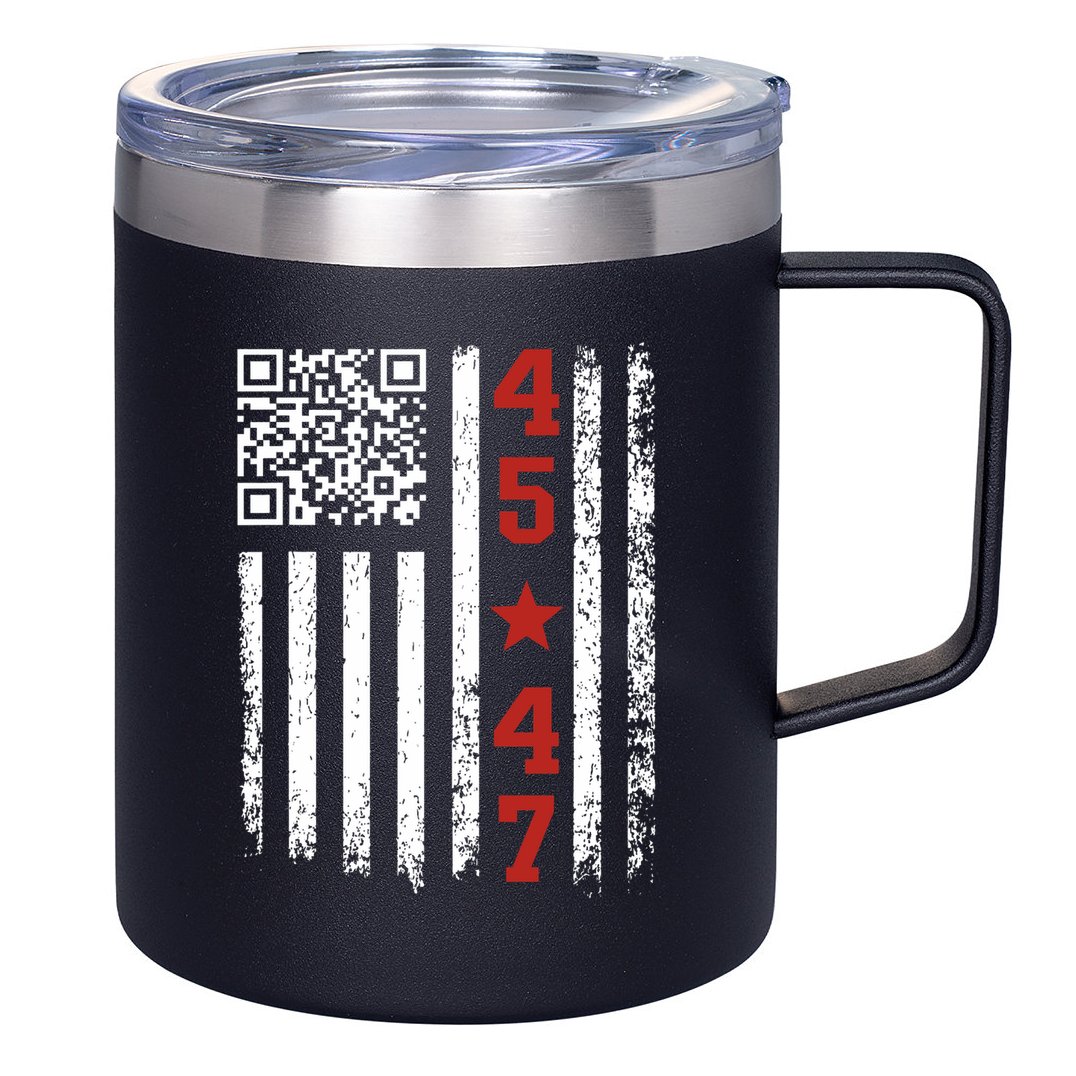Funny Qr President Trump Dance Code 12oz Stainless Steel Coffee Mug