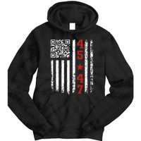 Funny Qr President Trump Dance Code Tie Dye Hoodie