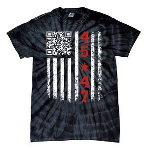 Funny Qr President Trump Dance Code Tie-Dye T-Shirt