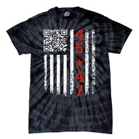 Funny Qr President Trump Dance Code Tie-Dye T-Shirt