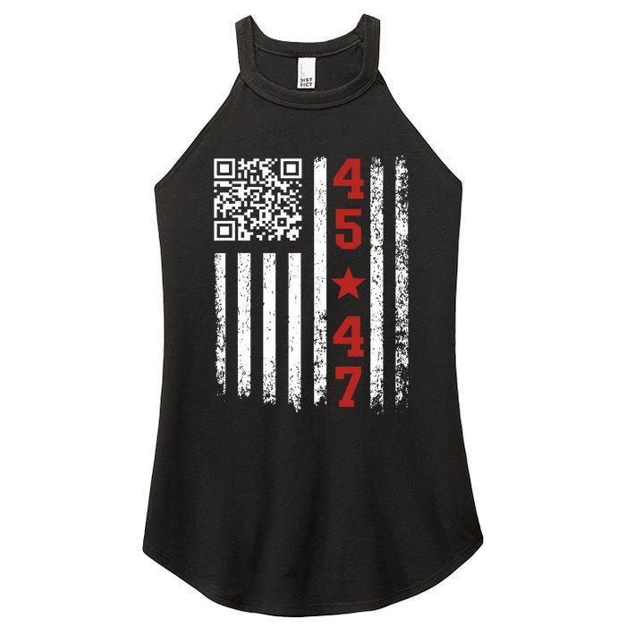 Funny Qr President Trump Dance Code Women's Perfect Tri Rocker Tank