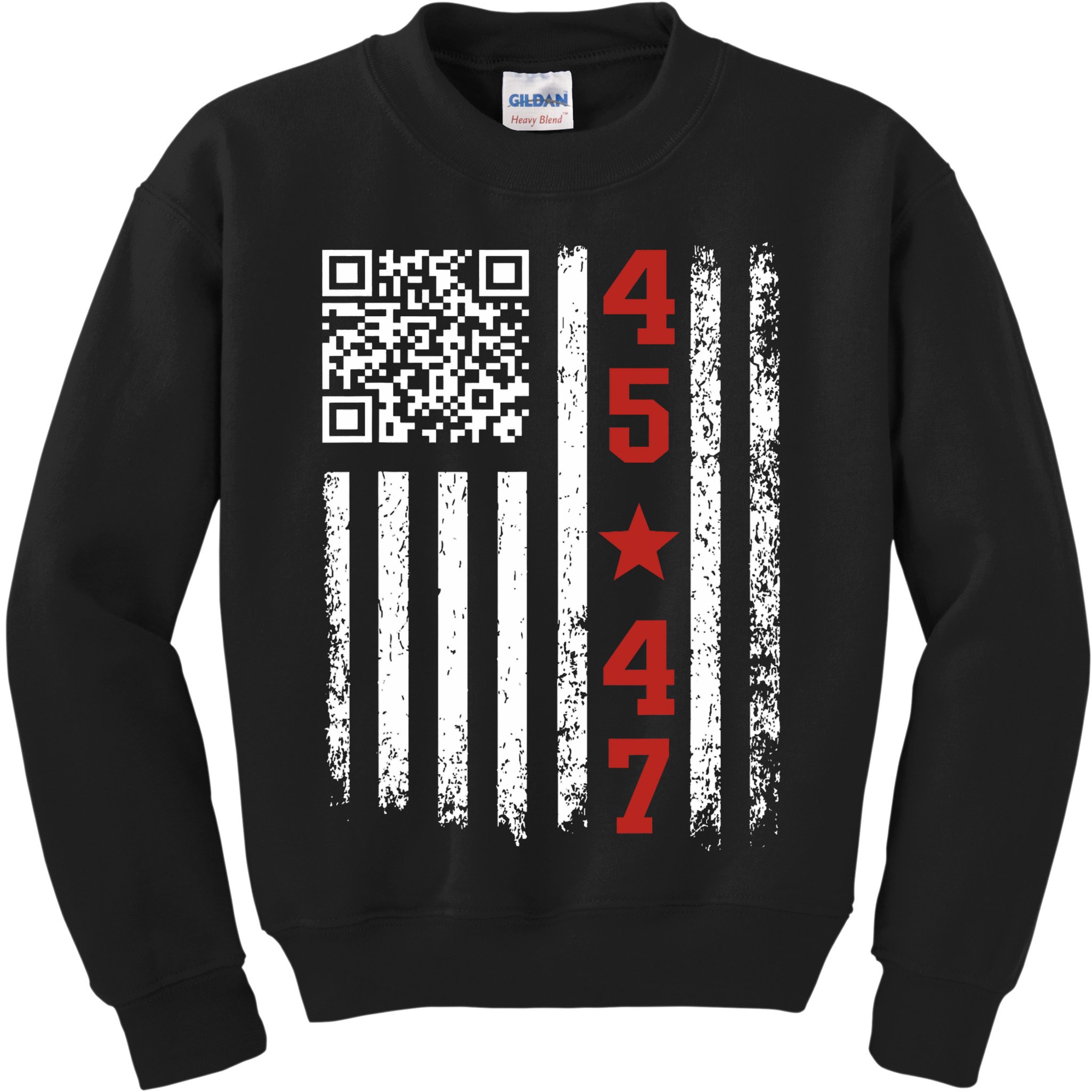 Funny Qr President Trump Dance Code Kids Sweatshirt