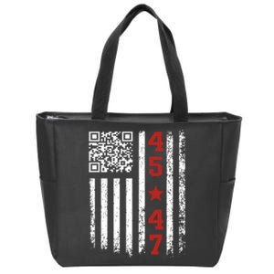 Funny Qr President Trump Dance Code Zip Tote Bag