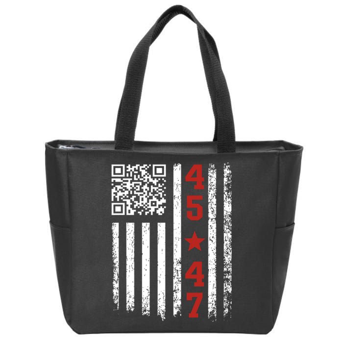 Funny Qr President Trump Dance Code Zip Tote Bag