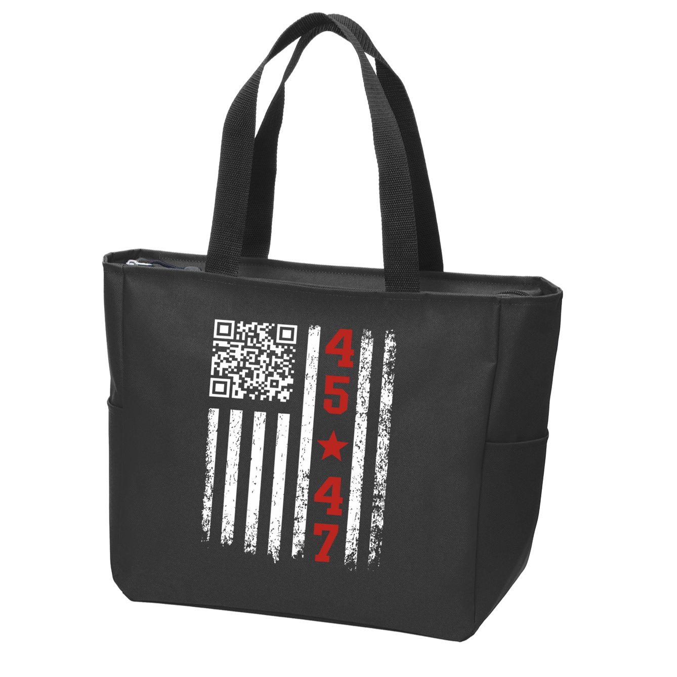 Funny Qr President Trump Dance Code Zip Tote Bag