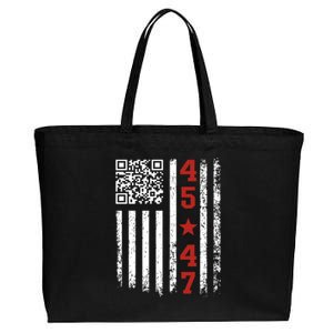 Funny Qr President Trump Dance Code Cotton Canvas Jumbo Tote