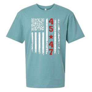 Funny Qr President Trump Dance Code Sueded Cloud Jersey T-Shirt